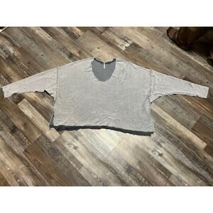 Free People mixed gray pullover sweater